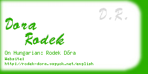 dora rodek business card